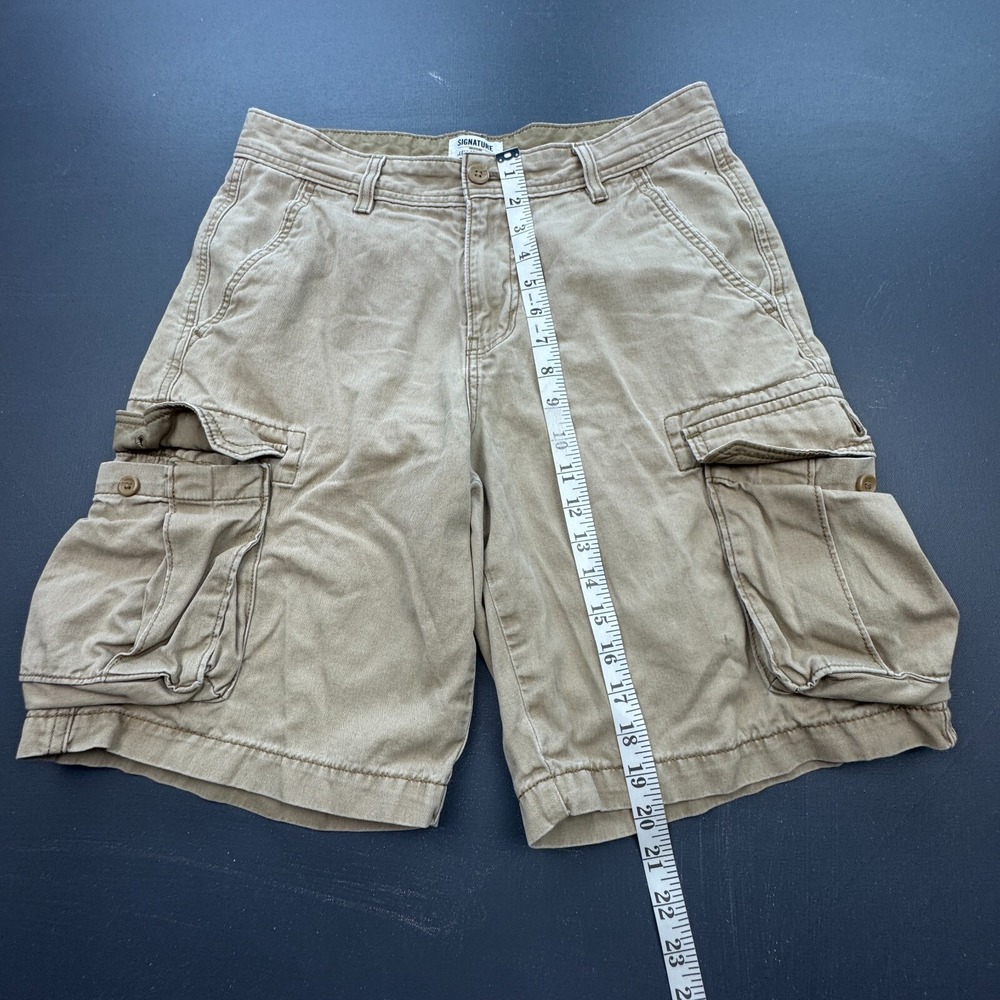 Levi's Signature Cargo Shorts Men's 32 Khaki Cotton Utility Pockets Outdoor Work - Picture 5 of 11